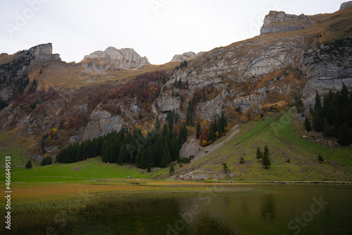 Ebeanalp, Seealpsee, Wildkirchli are the sun terrace of the alpstein. Mountainfuls of climbing routes. It is also the ideal starting point for hiking into the impressive, amazing Alpstein region photo