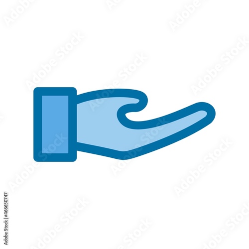 Hand Filled Blue Vector Icon Design