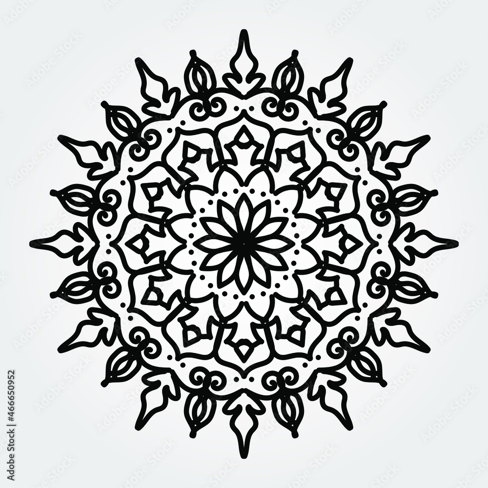 Decorative round floral mandala Decorative round floral mandala