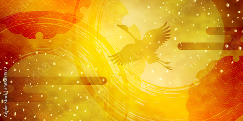 金色の背景　正月素材　ベクター