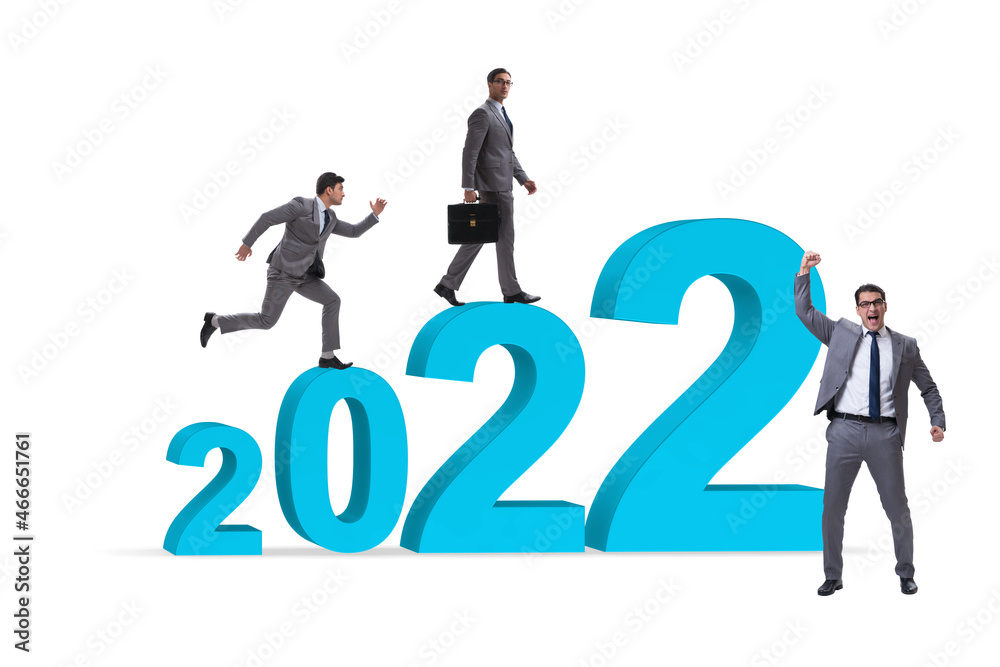 Growth concept with the transition between 2021 and 2022 Growth concept with the transition between 2021 and 2022