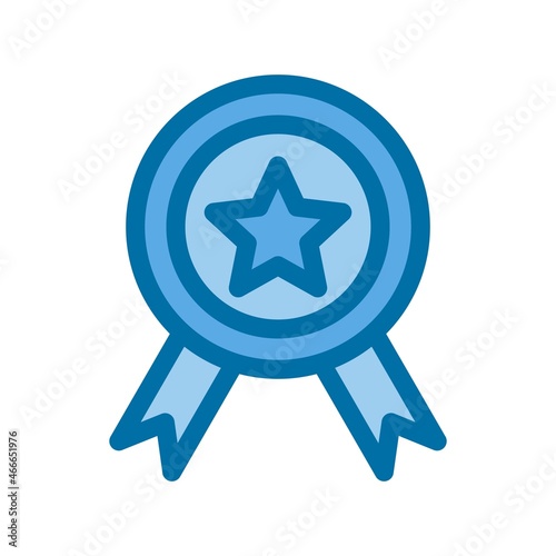 Winning Filled Blue Vector Icon Design