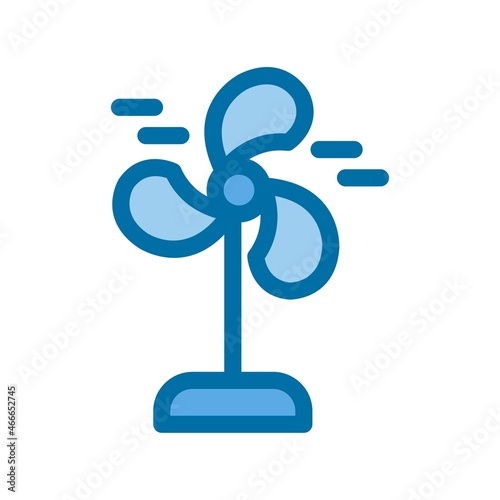 Wind Power Filled Blue Vector Icon Design
