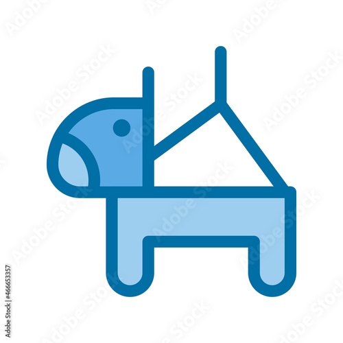 pinata Filled Blue Vector Icon Design