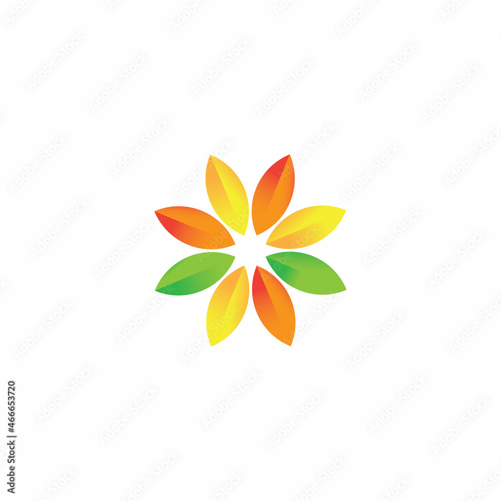 round colorful leaf logo