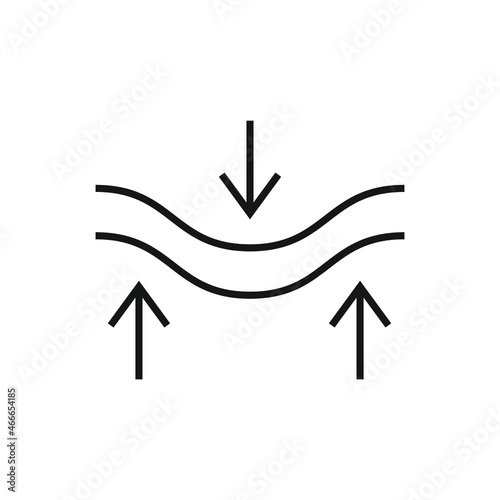 Elasticity icon design, pictogram of elastic material. vector illustration