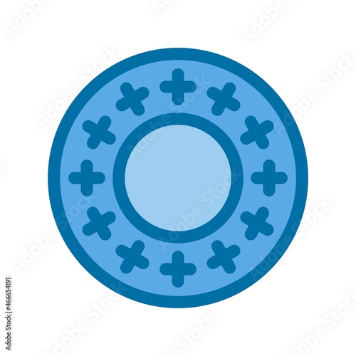 Stamp Filled Blue Vector Icon Design