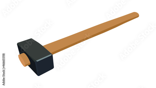 Sledge hammer, hammer, tool, hammer vector, Sledge hammer isolated on white background