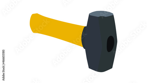 Sledge hammer, hammer, tool, hammer vector, Sledge hammer isolated on white background