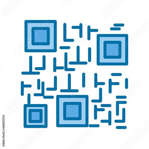 Qr code Filled Blue Vector Icon Design