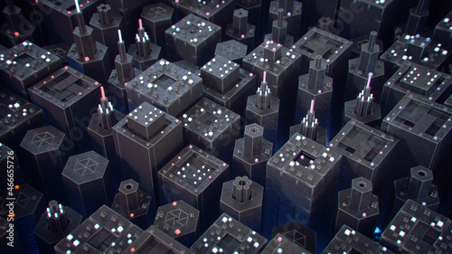Array of metallic units wit...