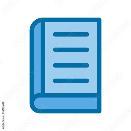 Book Filled Blue Vector Icon Design
