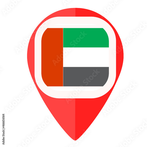 united Arab emirates national flag country marker pin