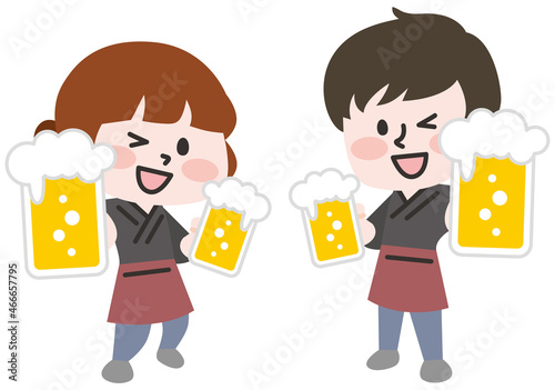 二頭身_飲食業のスタッフ