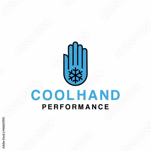 hand ice Logo modern Icon. partnership Vector emblem Symbol. Company Logo Design Inspiration. © artdjink