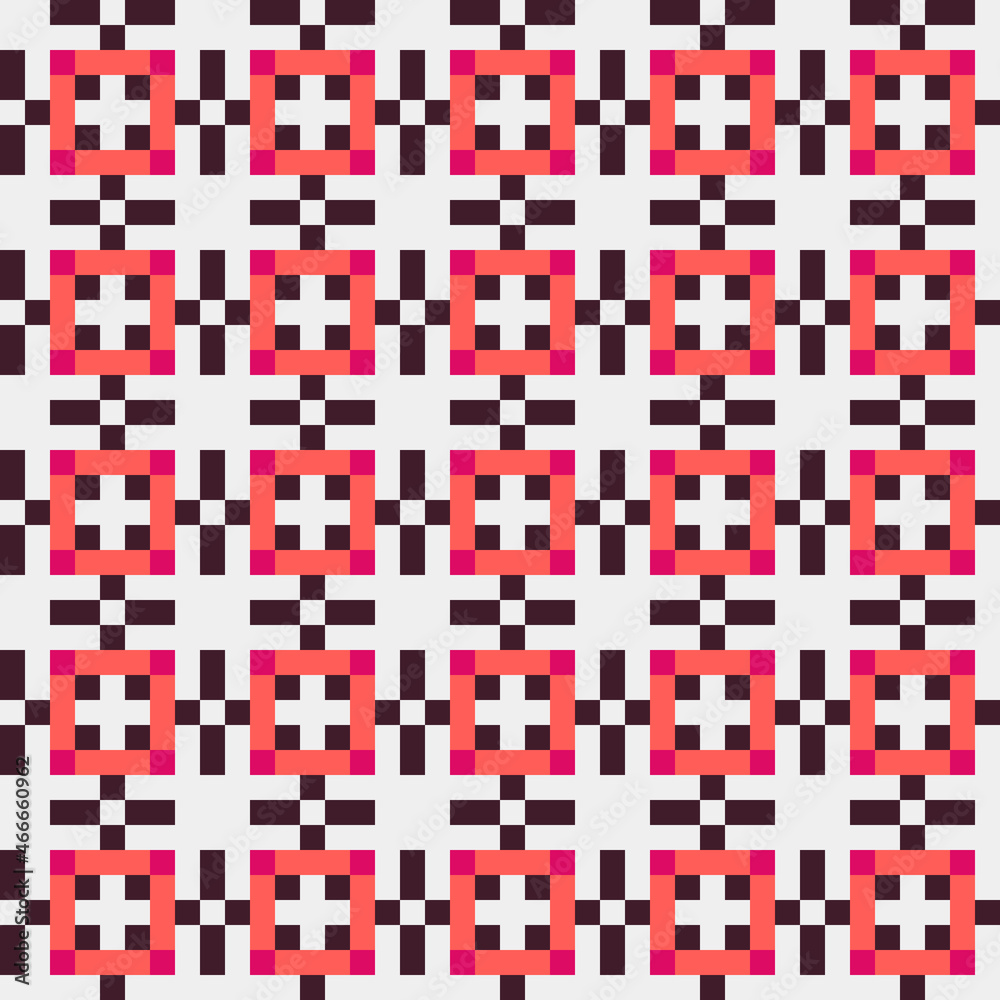 Fototapeta premium Abstract Cross Pattern generative computational art illustration