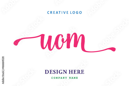 UOM lettering logo is simple, easy to understand and authoritative photo