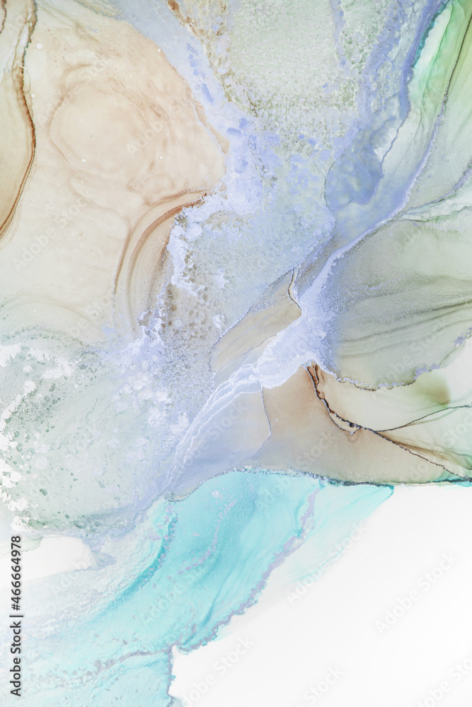 Alcohol ink. Style incorporates the swirls of marble or the ripples of agate.  Abstract painting, trendy background for wallpapers, posters, cards, invitations, websites. Art for your design project.