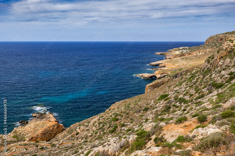 Southern Coastline Of Malta Island