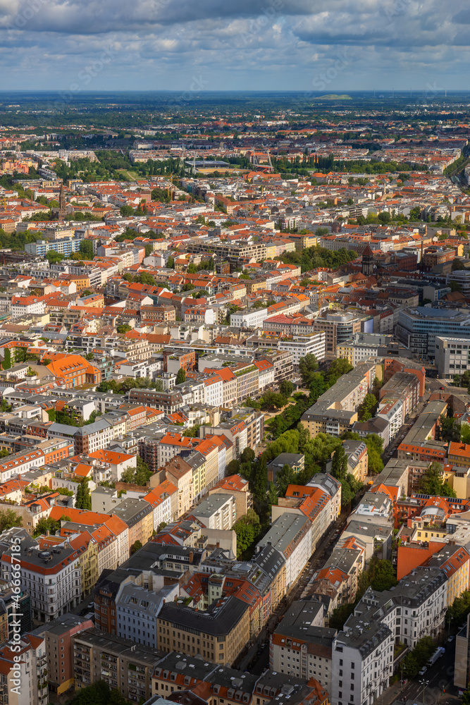 Aerial View Above City Of Berlin