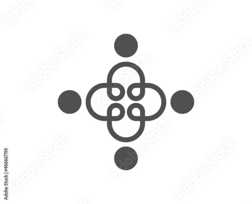 Inclusion icon. Equity culture sign. Gender diversity symbol. Classic flat style. Quality design element. Simple inclusion icon. Vector