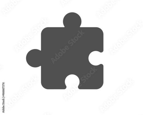 Puzzle piece icon. Jigsaw game shape sign. Business strategy element. Classic flat style. Quality design element. Simple puzzle icon. Vector