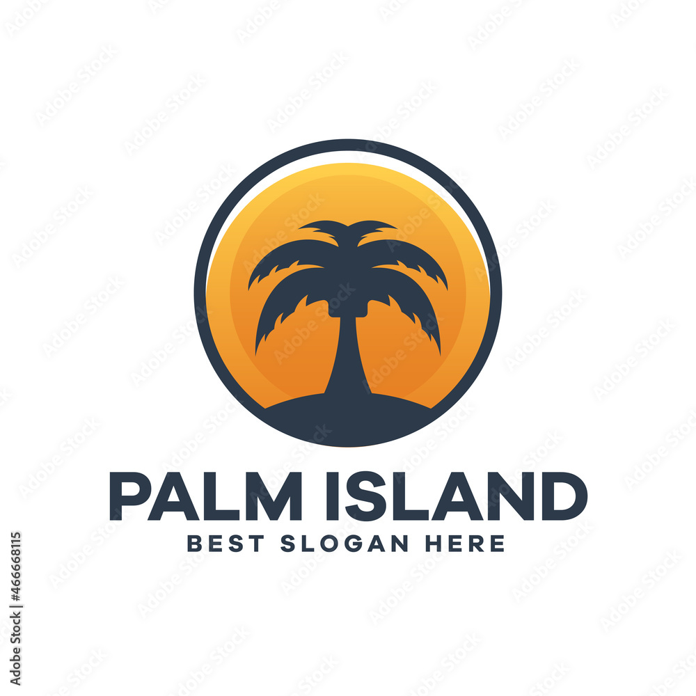 Palm Tree Logo Design Template