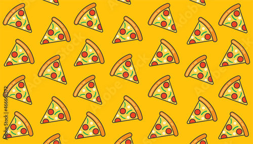 Pizza slice pattern background. vector illustration 