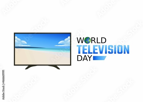 vector graphic of world television day good for world television day celebration. flat design. flyer design.flat illustration.