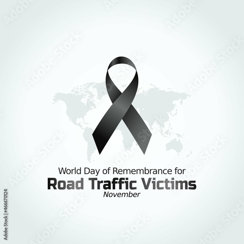 vector graphic of world day of remembrance for road traffic victims good for  world day of remembrance for road traffic victims celebration. flat design. flyer design.flat illustration.