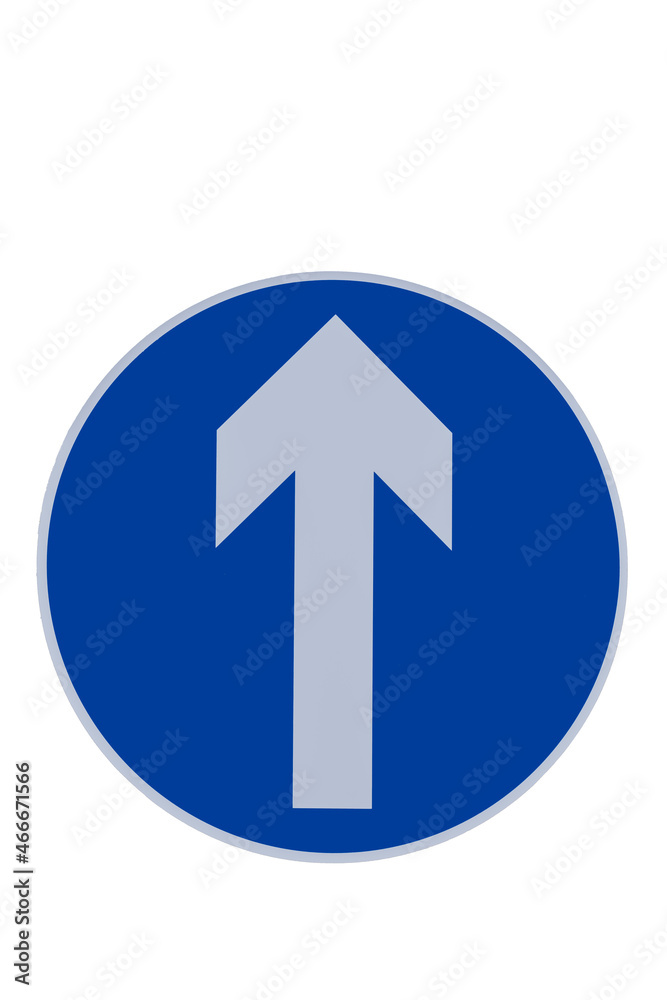 One way traffic sign with a transparent background., Copy space. PNG file One way traffic sign with a transparent background., Copy space. PNG file