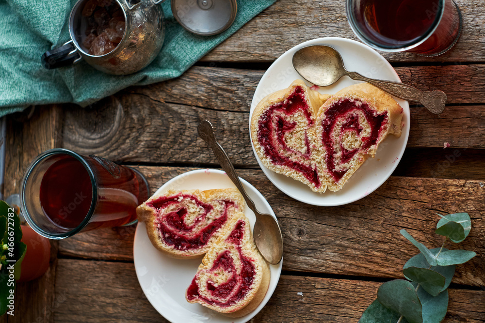 Cherry roll yeast dough Cherry roll yeast dough