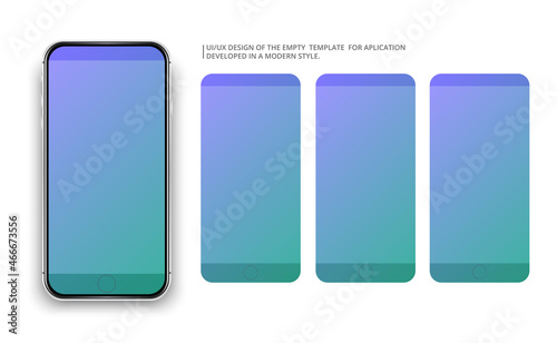 Wallpaper Mural Mobile user interface design concept. Smart phone template. Cellphone frame with blank display isolated templates. Mobile app. Torontodigital.ca