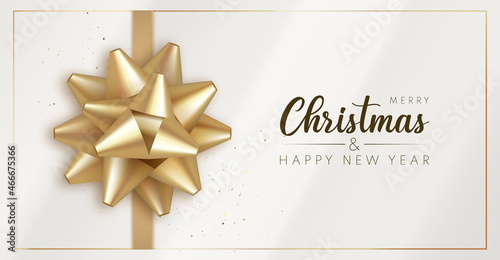 Merry Christmas and Happy New Year banner. 2022 vector background. Christmas greeting card.