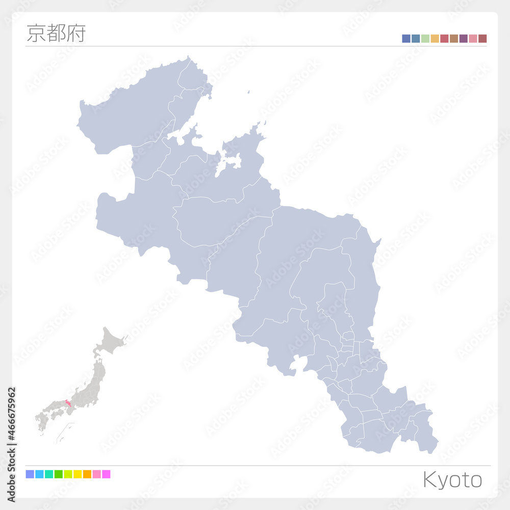 京都府の地図・Kyoto
