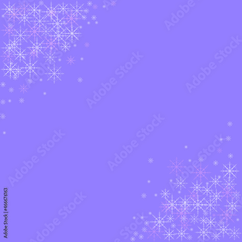 vector banner with snowflakes. flat background image with flying white snowflakes