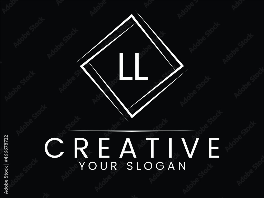 LL Logo Letter Design Template Letter Ll Logo Company Design Alphabet