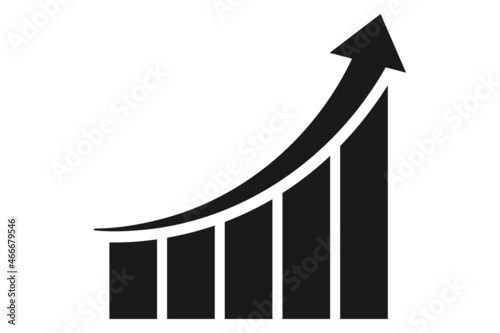 Progress graphic. Growth diagram. Business profit. Growing chart