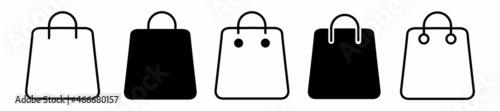Shopping bag icons set vector
