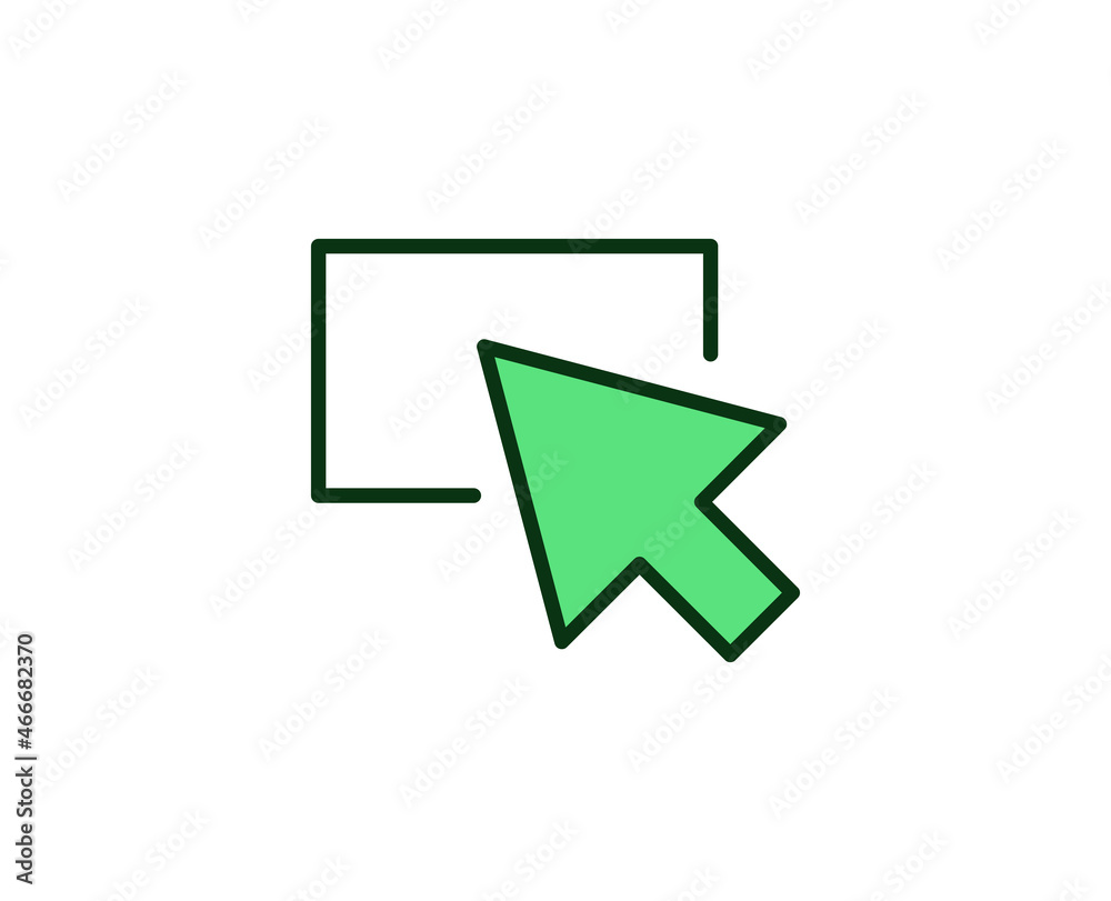 Cursor premium line icon. Simple high quality pictogram. Modern outline style icons. Stroke vector illustration on a white background. Cursor premium line icon. Simple high quality pictogram. Modern outline style icons. Stroke vector illustration on a white background.