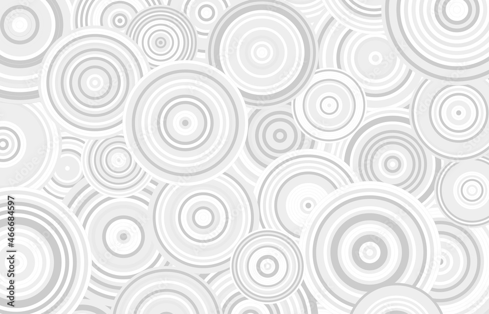 Abstract white and gray circles pattern design. Overlapping artwork template decorative background. illustration vector Abstract white and gray circles pattern design. Overlapping artwork template decorative background. illustration vector