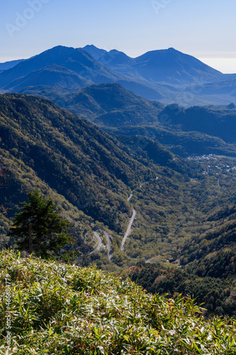 金精山から見た太郎山と大真名子山、小真名子山 © backpacker