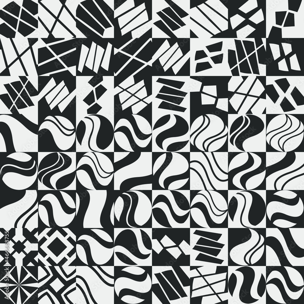 Abstract geometric vector shapes. Minimal monochrome poster and card. Abstract geometric vector shapes. Minimal monochrome poster and card.