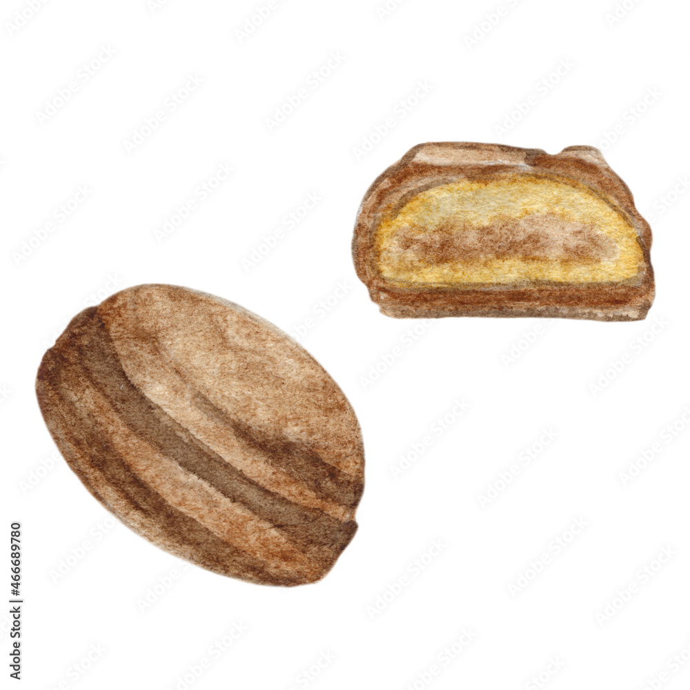 Chocolate Candy with Filling. Chocolate Sweets Illustration for Wallpaper, Banner, Textile, Postcard or Wrapping Paper Chocolate Candy with Filling. Chocolate Sweets Illustration for Wallpaper, Banner, Textile, Postcard or Wrapping Paper