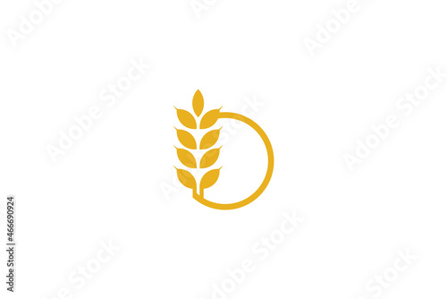 Wheat logo template design vector, icon illustration