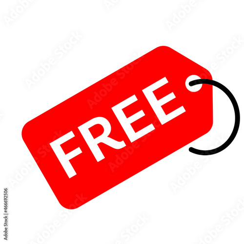 free sign of product, free symbol of goods, for free label of things