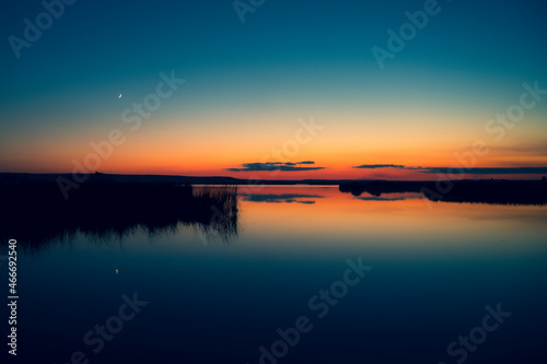 blue hour at Comana Swamp, Romania