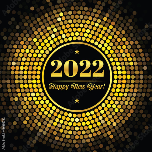Abstract background with inscription and congratulations on New 2022 Year. Template for style, logo, design