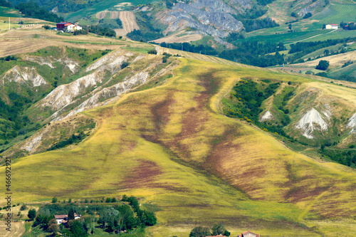 Rural landscape on the hills near Imola and Riolo Terme photo