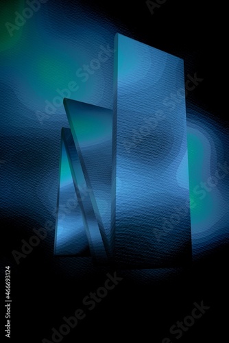 3d abstraction illustration of object logo on background